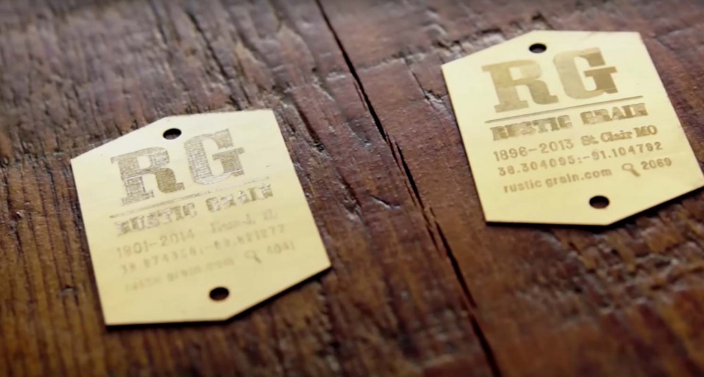brass tags Rustic Grain