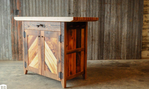 Rustic Grain Reclaimed Wood Furniture Miller Kitchen Island